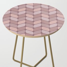Vintage Diagonal Rectangles Mauve Side Table