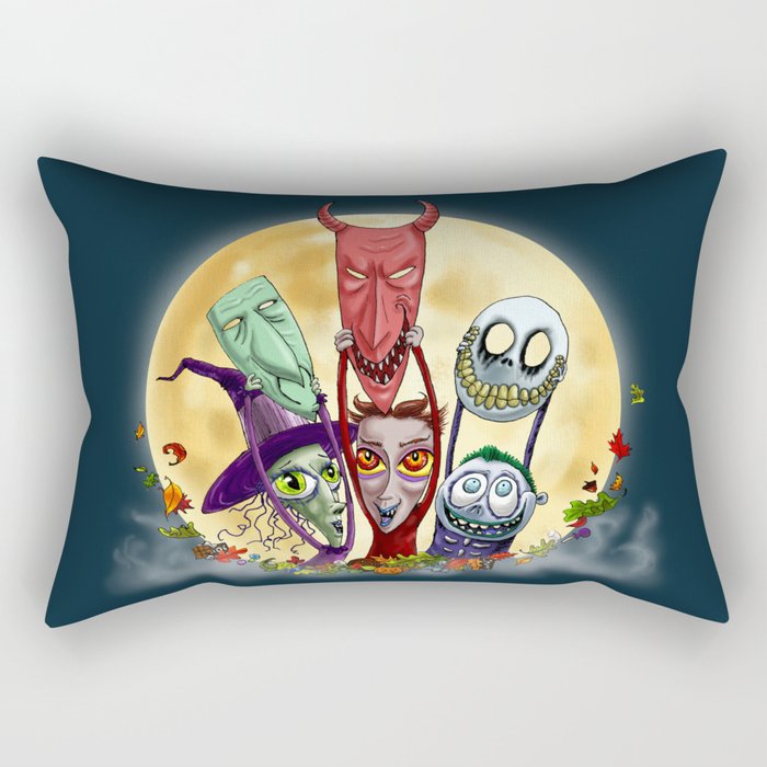 Trick Or Treat Lock Shock And Barrel Rectangular Pillow By