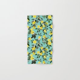 Summer Lemon Floral Hand & Bath Towel