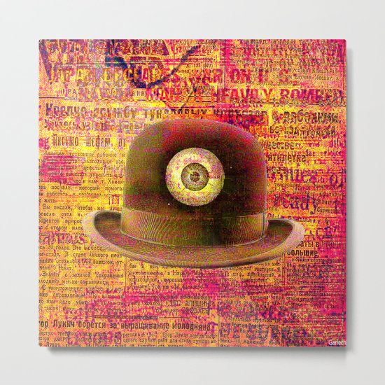 Mystical bowler hat Metal Print