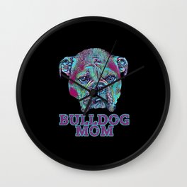 American Bulldog Head Vintage Wall Clock
