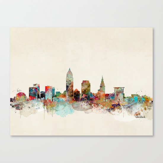 cleveland ohio skyline Canvas Print