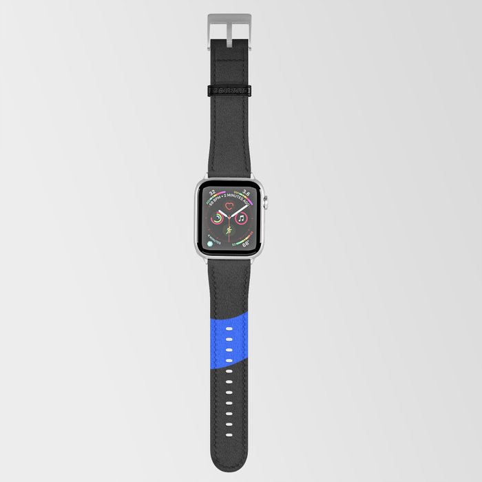 letter U (Blue & Black) Apple Watch Band