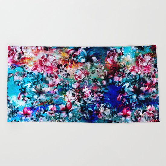 RPE SEAMLESS FLORAL VI Beach Towel