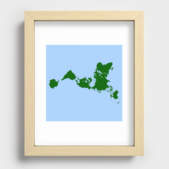 Dymaxion Map Recessed Framed Print
