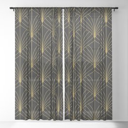 Beautiful Art Deco Pattern Sheer Curtain