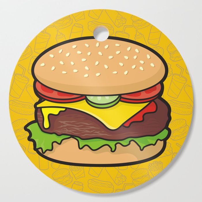 Cheeseburger Cutting Board