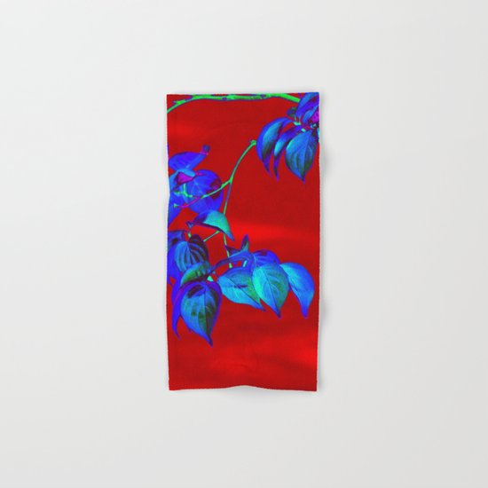 Red Sky And Blue Leaves Hand & Bath Towel