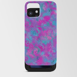 Aqua and Magenta Tie Dye Design iPhone Card Case