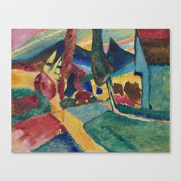 Wassily Kandinsky Landscape with Two Poplars 1912 Canvas Print