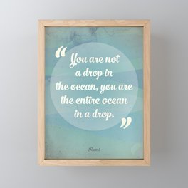 Rumi Ocean Drop Framed Mini Art Print