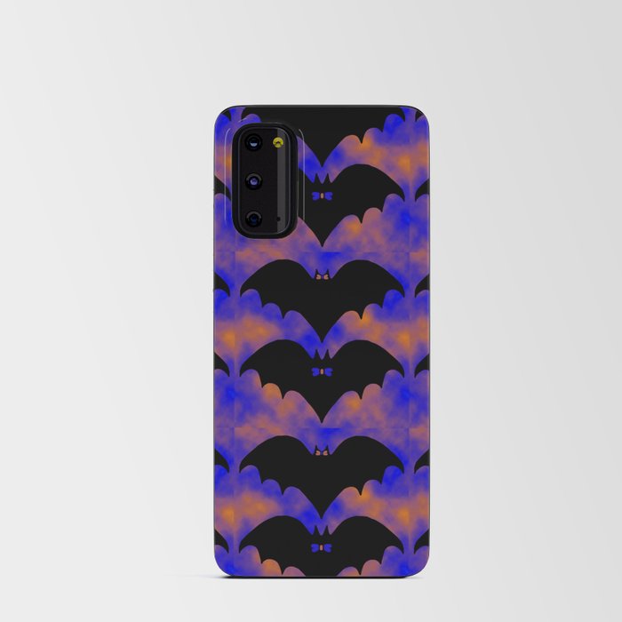 Bats And Bows Blue Orange Android Card Case