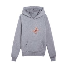 peach butterfly Kids Pullover Hoodie