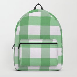 Green Plaid Backpack