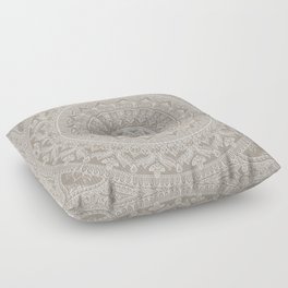 Mandala - Taupe Floor Pillow