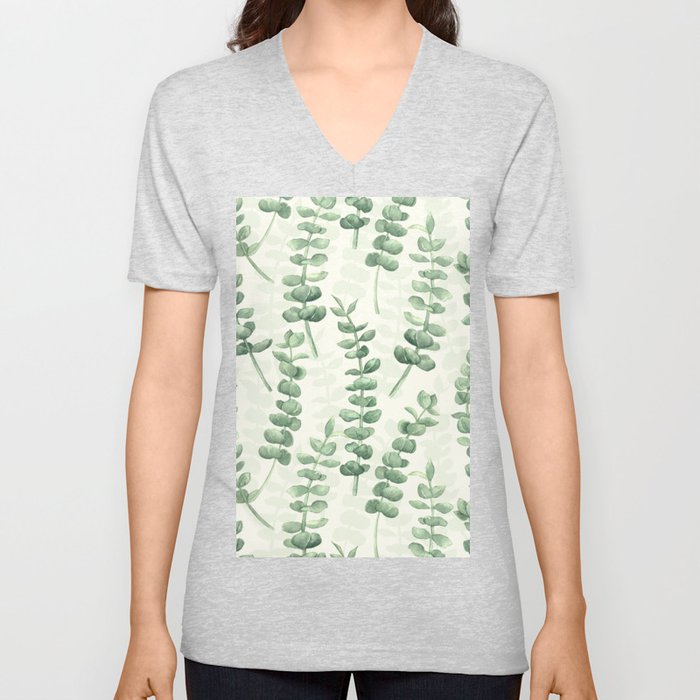 Eucalyptus silver dollar V Neck T Shirt