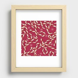 Christmas Candy Canes Recessed Framed Print