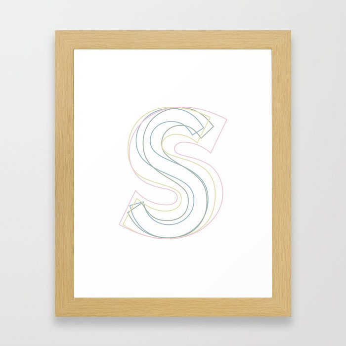 Intertwined Strength and Elegance of the Letter S Framed Art Print