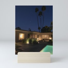 Palm Springs At Night Mini Art Print