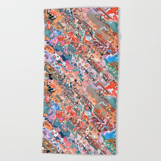 Colorful Textured Abstract Beach Towel
