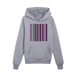 Trendy Pink White Stripes Collection Kids Pullover Hoodies