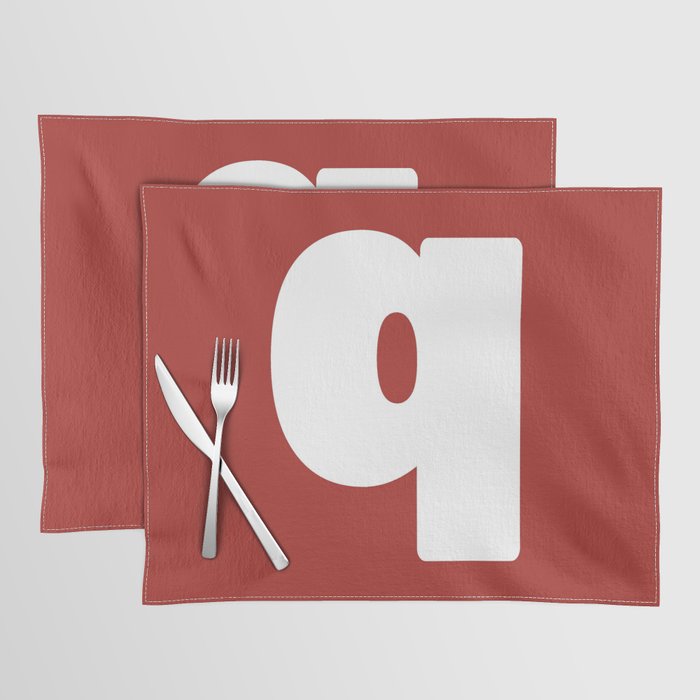 q (White & Maroon Letter) Placemat