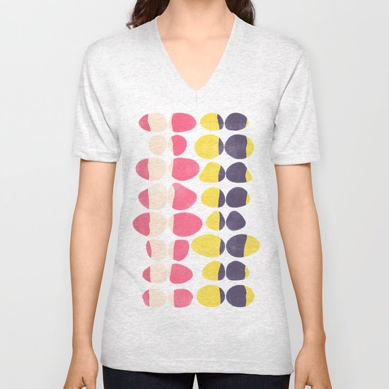 Painted Pebbles 3 Unisex V-Neck