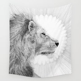 Sun and Lion  Wall Tapestry