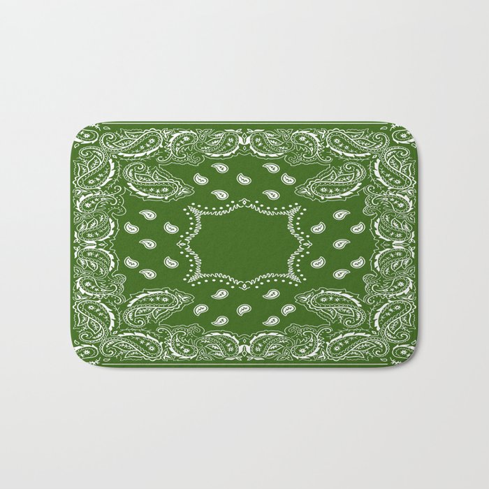 Bandana Green - Groovy  Bath Mat