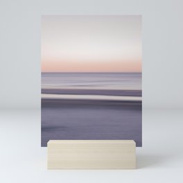 Soft dreamy portugese sunset art print- blush pink movement - ocean nature and travel photography Mini Art Print