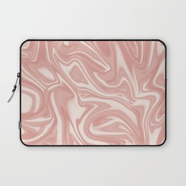 Elegant Blush Pink Liquid Marble Abstract ,Swirl Pattern,Simple Fluid Art, Laptop Sleeve
