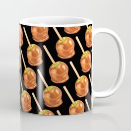 Caramel Apple Pattern - Black Coffee Mug
