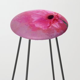Pink Flower with Power for your Girl Counter Stool