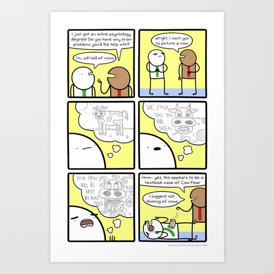 Antics #283 - entirely rational Art Print