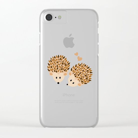 Hedgehogs Clear iPhone Case