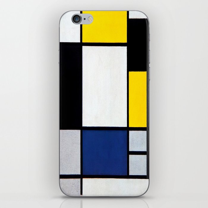 Piet Mondrian (1872-1944) - COMPOSITION WITH YELLOW, RED, BLACK, BLUE AND GRAY - 1920 - De Stijl (Neoplasticism), Abstract, Geometric Abstraction - Oil on canvas - Digitally Enhanced Version - iPhone Skin