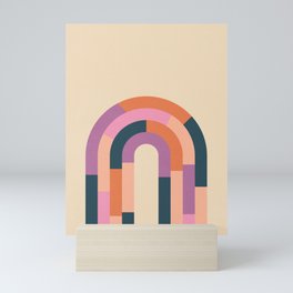 Modern Mid Century Colorful Lines Mini Art Print