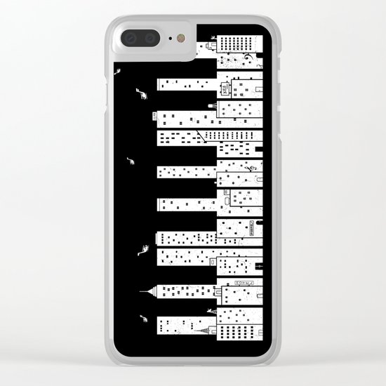 Piano Skyline Clear iPhone Case