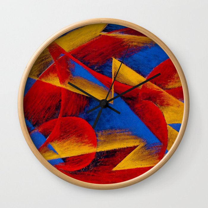 Line of Speed by Giacomo Balla Wall Clock