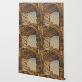 The Arch of Titus and the Coliseum, Rome 1846 Wallpaper