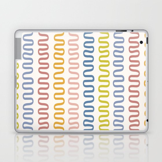 Abstract Shapes 234 in Summer Rainbow Inspiration (Snake Pattern Abstraction) Laptop & iPad Skin
