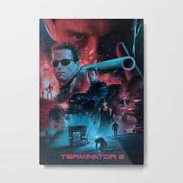 The Terminator Metal Print | T 3000, Fiction, Graphicdesign, Kateconnor, T 1000, Skynetkylereese, Siberman, Action, Sarahconnor, Science 