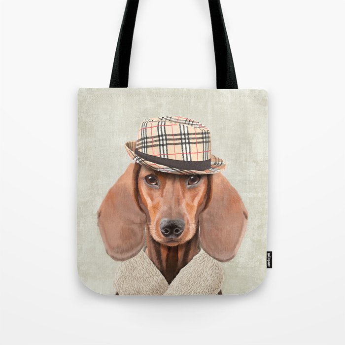 The stylish Mr Dachshund Tote Bag