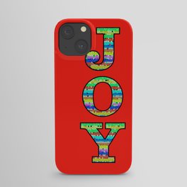 Joy Word Art Red iPhone Case