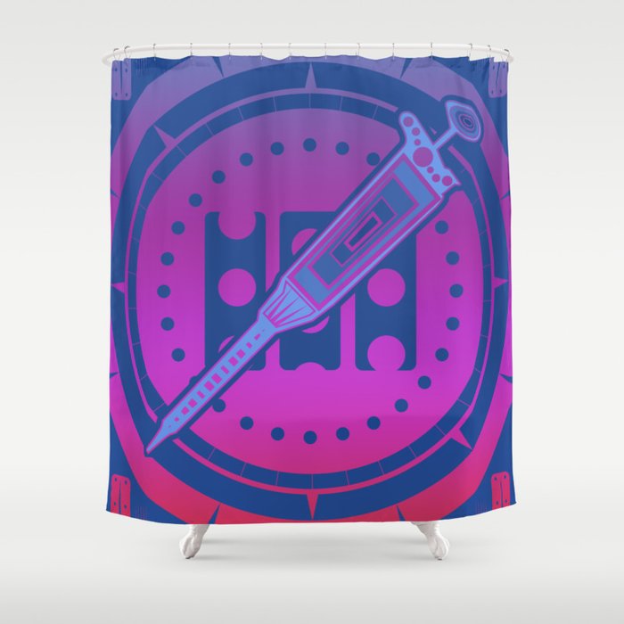 Pipette Mandala for the Science Enthusiast Shower Curtain