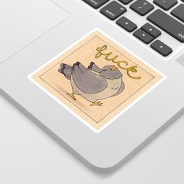 'Fuck' Pigeon 02 Sticker