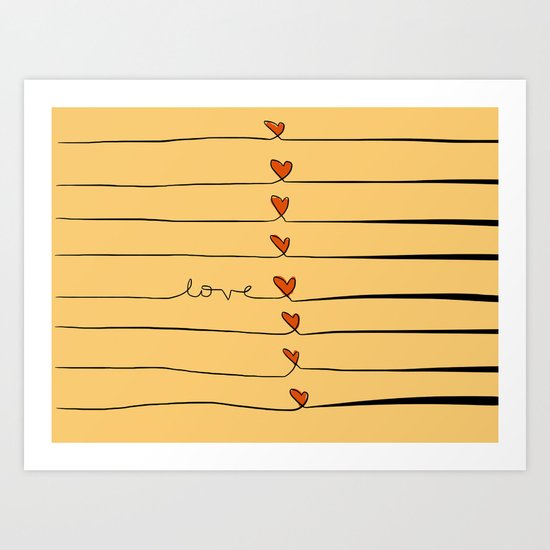 Lovelines Art Print