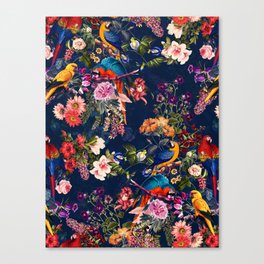 FLORAL AND BIRDS XII Canvas Print