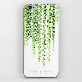Watercolor string of pearls illustration iPhone Skin