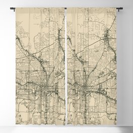 Tallahassee Minimalist Map - USA City Map Blackout Curtain